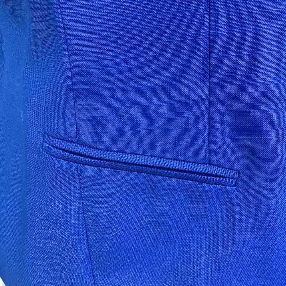 Joan Leslie Blue Short Sleeve Suit Jacket, 8P - Picture 6 of 7